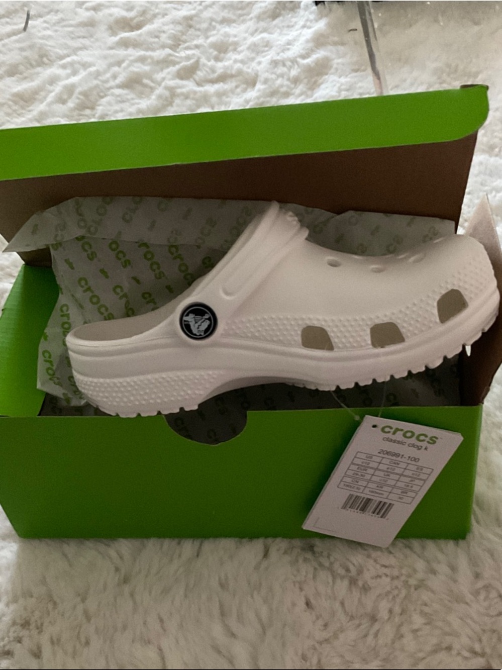 CROCS Classic Clog Kids' Sandal in White